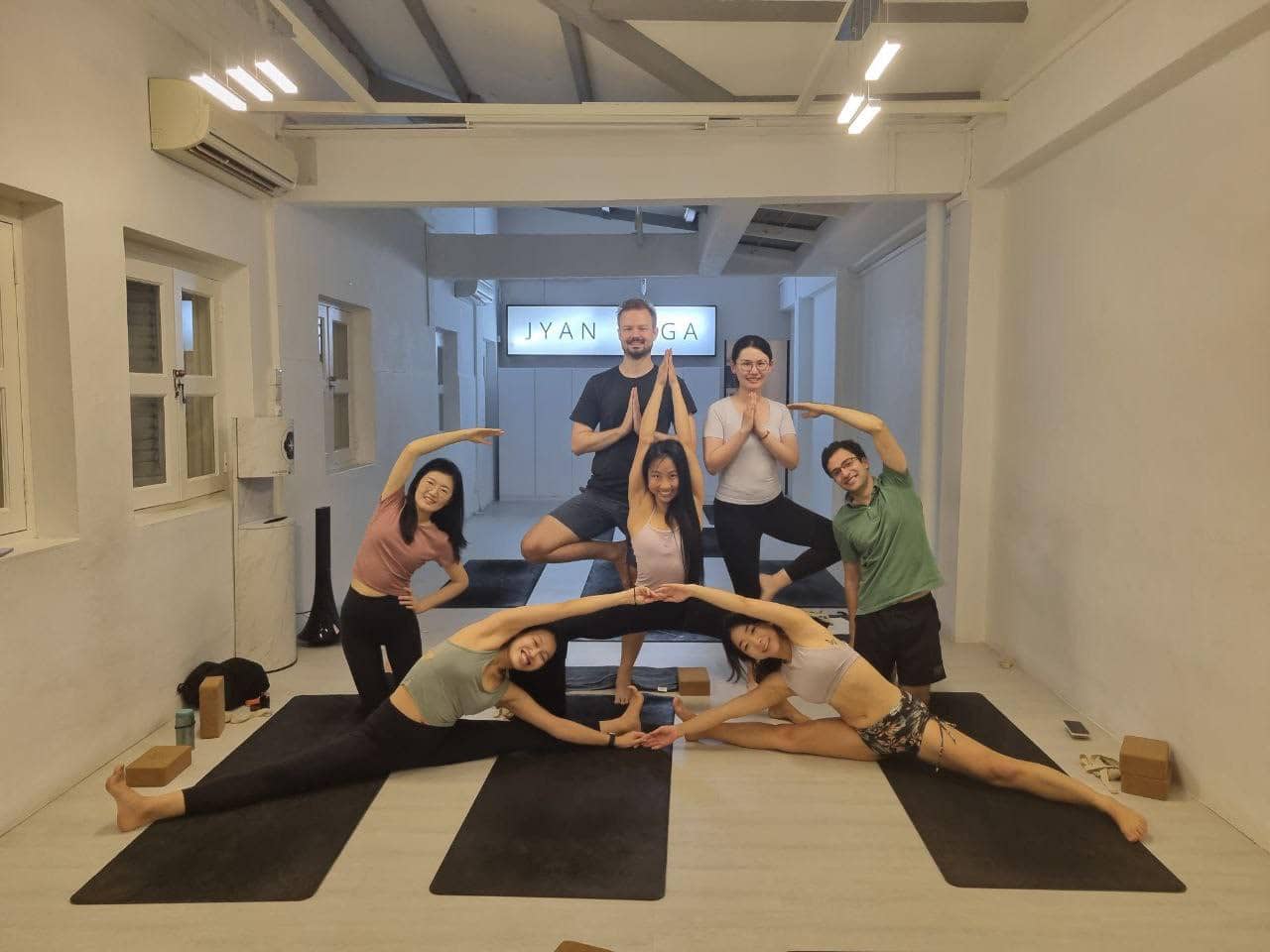 Evening Yoga Stretch At Jyan Yoga Studio